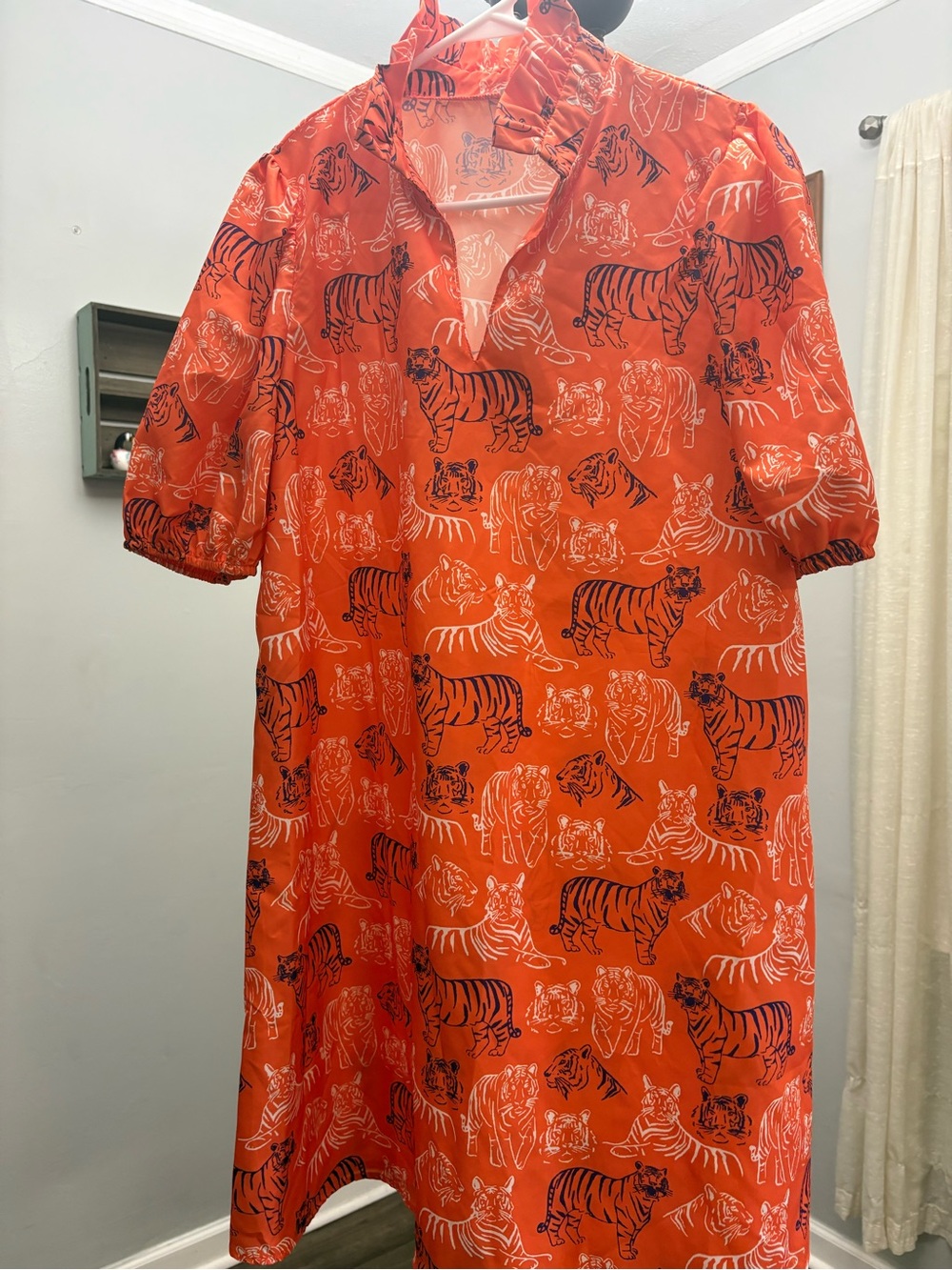 Tiger Print Orange Shift Dress